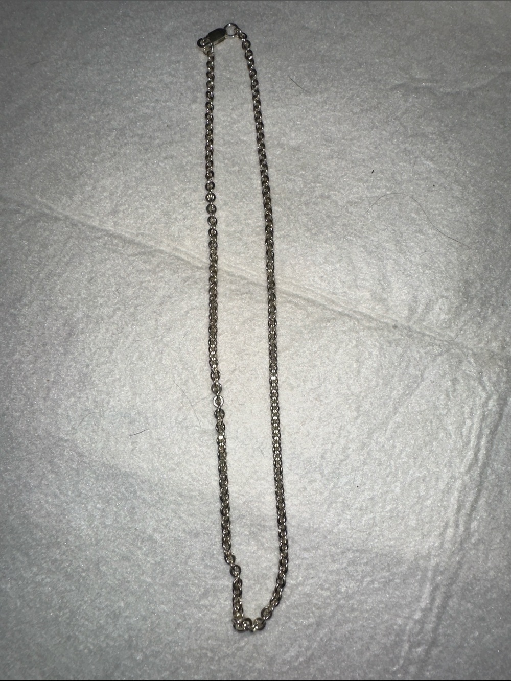 16” Sterling Silver Rope Chain Necklace with Lobster Clasp